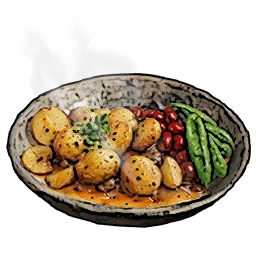 Beans with Mushrooms and Sweet Potato